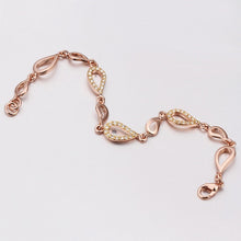 18K Gold Plated Bracelet Rose Gold Nickle-Free Tin Alloy Rhinestone Crystal Jewerly Bracelet SMTPB 42 MP