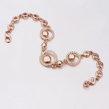 18K Gold Plated Bracelet Rose Gold Nickle-Free Tin Alloy Rhinestone Crystal Jewerly Bracelet SMTPB 43 MP