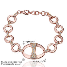 18K Gold Plated Bracelet Rose Gold Nickle-Free Tin Alloy Rhinestone Crystal Jewerly Bracelet SMTPB 46 MP