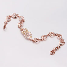 18K Gold Plated Bracelet Rose Gold Nickle-Free Tin Alloy Rhinestone Crystal Jewerly Bracelet SMTPB 36 MP