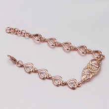 18K Gold Plated Bracelet Rose Gold Nickle-Free Tin Alloy Rhinestone Crystal Jewerly Bracelet SMTPB 36 MP