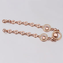 18K Gold Plated Bracelet Rose Gold Nickle-Free Tin Alloy Rhinestone Crystal Jewerly Bracelet SMTPB 43 MP