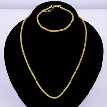 18k gold plated jewelry set choker chain necklacebracelet Costume Jewellery SMTPS414 MP