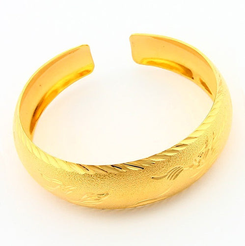 24K GP Gold Plated Mens Jewelry Bangle Yellow Gold Golden Bracelet Bangle YHDB 2 MP