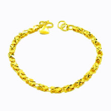 24K GP Gold Plated Mens Jewelry Bracelet Yellow Gold Golden Bracelet Bangle YHDH 37 MP