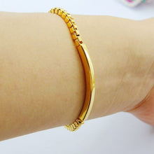 24K GP Gold Plated Mens Jewelry Bracelet Yellow Gold Golden Bracelet Bangle YHDH 7 MP