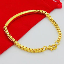 24K GP Gold Plated Mens Jewelry Bracelet Yellow Gold Golden Bracelet Bangle YHDH 7 MP