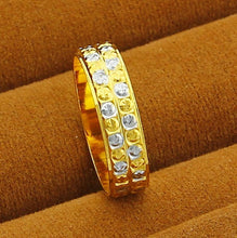 24K GP Gold Plated MensWomen Jewelry Ring Yellow Gold Golden Finger Ring YHDR 3 MP