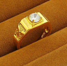 24K GP Gold Plated MensWomen Jewelry Ring Yellow Gold Golden Finger Ring YHDR 23 MP