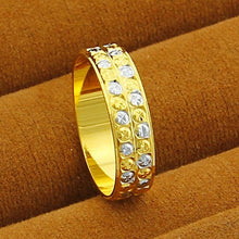 24K GP Gold Plated MensWomen Jewelry Ring Yellow Gold Golden Finger Ring YHDR 3 MP