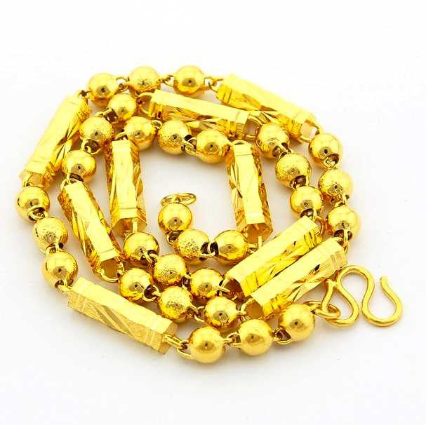 24K GP Gold Plated Necklace Mens Women Yellow Gold Golden Jewelry Necklace YHDN 53 MP