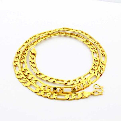 24K GP Gold Plated Necklace Mens Women Yellow Gold Golden Jewelry Necklace YHDN 61 MP