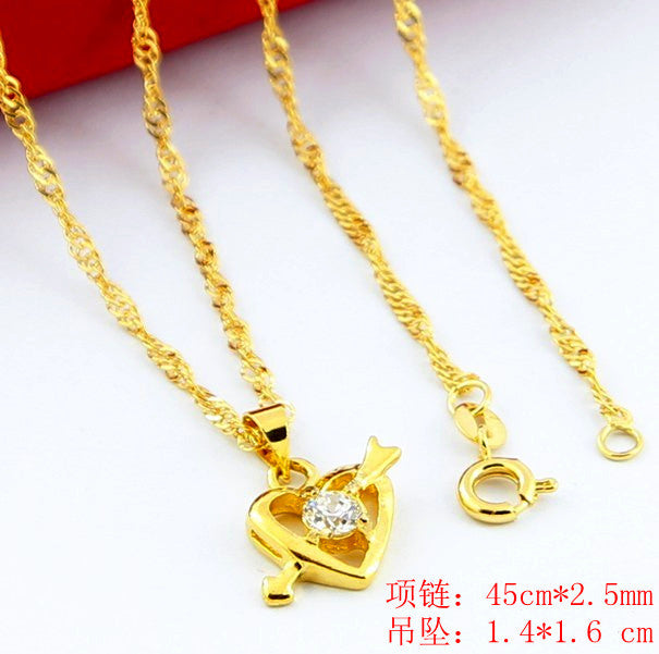 24K GP Gold Plated Necklace Mens Women Yellow Gold Golden Jewelry Necklace YHDN 15 MP