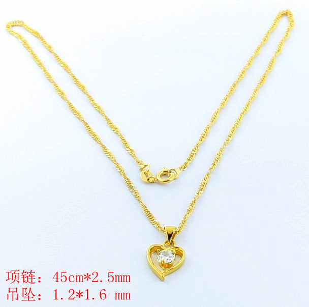 24K GP Gold Plated Necklace Mens Women Yellow Gold Golden Jewelry Necklace YHDN 17 MP