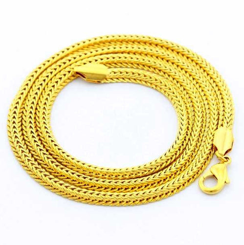 24K GP Gold Plated Necklace Mens Women Yellow Gold Golden Jewelry Necklace YHDN 56 MP