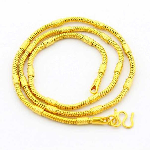 24K GP Gold Plated Necklace Mens Women Yellow Gold Golden Jewelry Necklace YHDN 54 MP