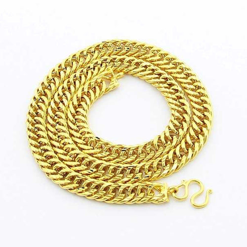 24K GP Gold Plated Necklace Mens Women Yellow Gold Golden Jewelry Necklace YHDN 66 MP