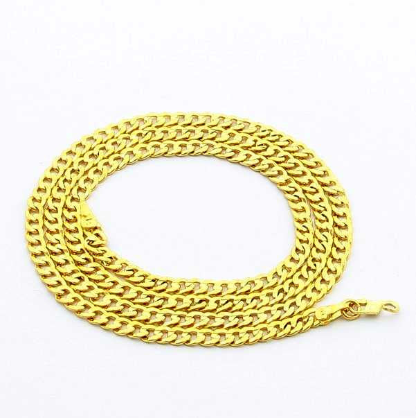 24K GP Gold Plated Necklace Mens Women Yellow Gold Golden Jewelry Necklace YHDN 75 MP