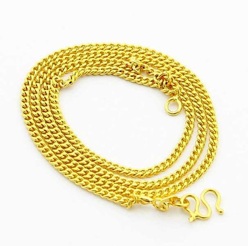 24K GP Gold Plated Necklace Mens Women Yellow Gold Golden Jewelry Necklace YHDN 93 MP