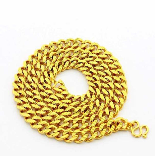 24K GP Gold Plated Necklace Mens Women Yellow Gold Golden Jewelry Necklace YHDN 63 MP