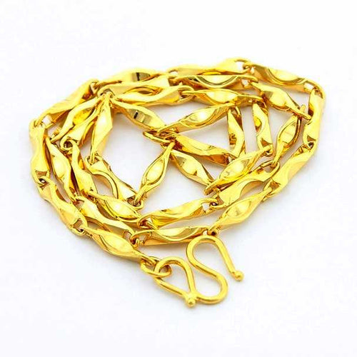 24K GP Gold Plated Necklace Mens Women Yellow Gold Golden Jewelry Necklace YHDN 44 MP