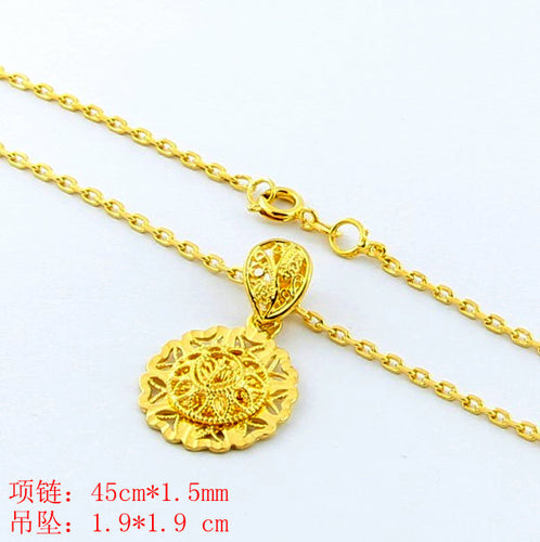 24K GP Gold Plated Necklace Mens Women Yellow Gold Golden Jewelry Necklace YHDN 33 MP