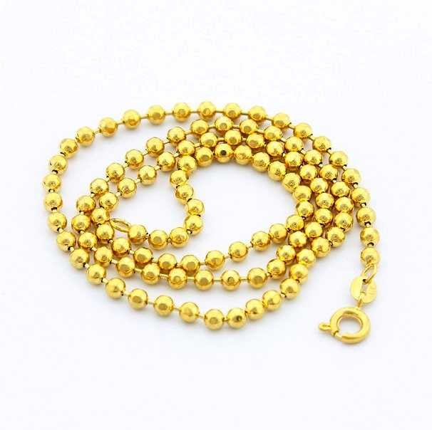 24K GP Gold Plated Necklace Mens Women Yellow Gold Golden Jewelry Necklace YHDN 55 MP