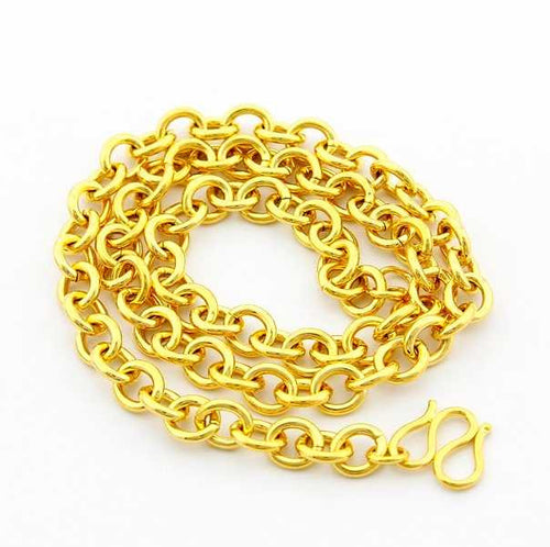 24K GP Gold Plated Necklace Mens Women Yellow Gold Golden Jewelry Necklace YHDN 58 MP