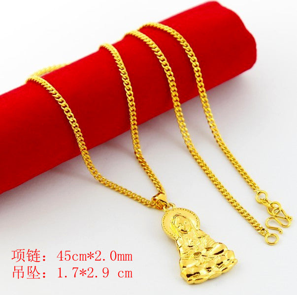 24K GP Gold Plated Necklace Mens Women Yellow Gold Golden Jewelry Necklace YHDN 24 MP