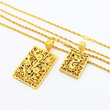 24k Gold Plated Mens Jewelry Sets Yellow Gold Golden Necklace Bracelet YHDS 7 MP