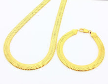 24k Gold Plated Mens Jewelry Sets Yellow Gold Golden Necklace Bracelet YHDS 8 MP