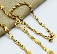 24k Gold Plated Mens Jewelry Sets Yellow Gold Golden Necklace Bracelet YHDS 19 MP