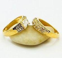 24k Gold Plated Mens Jewelry Sets Yellow Gold Golden Ring Rings YHDS 24 MP