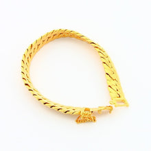 24K Gold Plated Bracelet 8MM Yellow Gold Golden Bracelet Bangle MenWomen Wedding Gift YHDH 54 MP