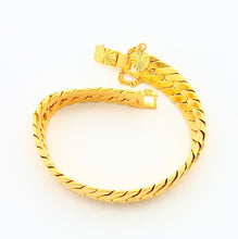 24K Gold Plated Bracelet 8MM Yellow Gold Golden Bracelet Bangle MenWomen Wedding Gift YHDH 54 MP