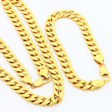 24K Gold Plated Jewelry Set Yellow Gold Golden Jewelry sets MenWomen Wedding Gift Necklace Bracelet YHDS 1 MP