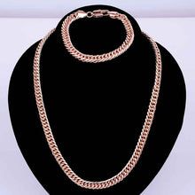 18K Gold Plating jewelry sets sport fishbone chain necklacebracelet bijoux SMTPS421 MP