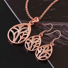 18k gold plated jewelry sets hollow leaf necklaceearrings SMTPS4 MP