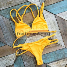 Sexy Handmade Crochet Bikini women crochet Swimsuit Brazilian Ladies Swimsuit Bathing Suit Maillot De Bain C92 MP