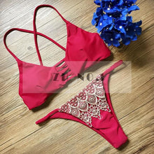 Sexy bandeau bikini push up swimsuit women swimwear strapless bikini print swim suit beach wear push up top N93 MP