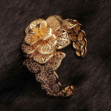 18K GP Gold Plated bracelet big flower pulseiras brinco one direction SKGH 4 MP