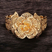 18K GP Gold Plated bracelet big flower pulseiras brinco one direction SKGH 4 MP